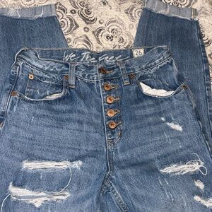 We The Free High Rise Distressed Denim Jeans NWOT